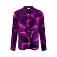 thumbnail image 4 of Ceisia Men's Slim Fit Geometric Print Shirt | Long-Sleeve Stretchy Turndown Collar Casual Top Gift, 4 of 5