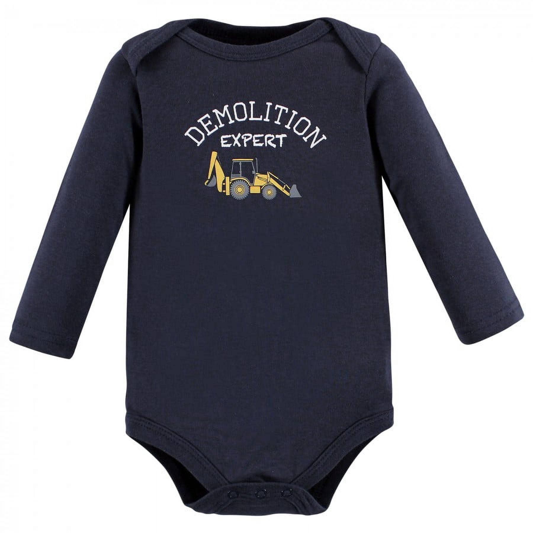 Hudson Baby Cotton Long-Sleeve Bodysuits, 3- Pack, Newborn- 24 Months