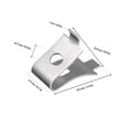 thumbnail image 2 of NUOLUX 50Ud Clips De Metal Plateados Para Soporte De Estantes En Oficina Y Hogar, 2 of 6
