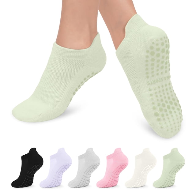 Calcetines de pilates Aoliks para mujer, calcetines de yoga Grip antideslizantes
