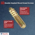 thumbnail image 3 of Uxcell 10pcs Hanger Bolts with Driver - [M8-1.25x35] Double Headed Wood Dowel Self Tapping Screw Set for Furniture Repair, Dual Ended Thread Rod Joint Blot, Colored Zinc Coating, 3 of 4