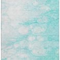 thumbnail image 5 of HomeRoots 656743 5 x 8 ft. Aqua & Ivory Abstract Transitional Washable Machine Made Rectangle Area Rug with UV Protection, 5 of 9