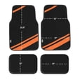 thumbnail image 2 of FH Group Carpet Liners Car Floor Mats with Faux Leather Stripes - Full Set, 2 of 5