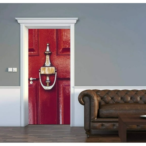 Antique Bank Vault Door Metal Door D Door Stickers Removable Self Adhesive Vintage Wall Decal Mural