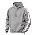 thumbnail image 3 of happyYEE Hoodie for Men Stripe Print Long Sleeve Hooded Sweatshirt Loose Fashion Drawstring Pullover Tops with Pockets, 3 of 6