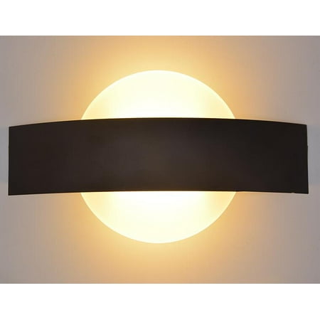 

Toyella Aisle Wall Corridor Light LED Wall Light Black warm white Round shape