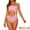Pink, variant on Asymmetric Waist Cutout Ribbed Bathing Suit XL Yellow