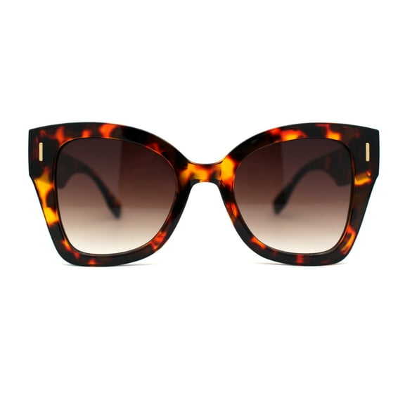Womens Oversize Butterfly Thick Horn Rim Plastic Sunglasses Tortoise Brown