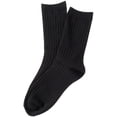 thumbnail image 2 of Lian LifeStyle Ultralight Men's 6 Pairs Wool Crew Socks - Great Activewear For Fun Sports, all Season & Weather HR16116 Size 6-9-Black, 2 of 3