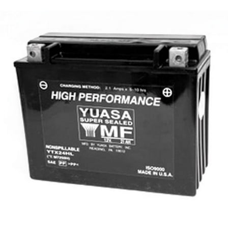 Yuasa YTX24HL AGM High Performance Maintenance Free Battery (YUAM7250H)
