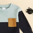 thumbnail image 7 of TOWED22 Toddler Baby Boy Clothes Fall Winter Fleece Outfits Color Block Sweatshirt & Jogger Pants,Black,12-18 M, 7 of 7
