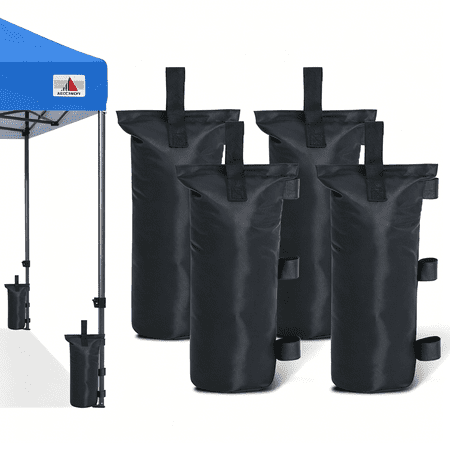 MISSMILE Canopy Weights Set of 4-120Lbs Sand Bags Upgraded for Pop Up Tent Weight Bags for Outdoor Gazebo Trampoline Pergola Black(Without Sand)