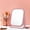 pink, variant on Table Desk Vanity Makeup Mirror, Portable Small Mirror Female, with Foldable Stand, Tabletop Mirror Standing Cosmetic Mirror Rectangular Folding Vanity Mirror with Stand for Dormitory Bedroom