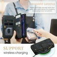 thumbnail image 6 of CaseMe Case for iPhone 15 Plus Wallet Case for Women Men, Fashion Durable PU Leather Magnetic Flip Lanyard Strap Wristlet Zipper Card Holder Wallet Phone Case for iPhone 15 Plus 6.7-inch,Black, 6 of 8