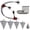 Black, variant on Saltwater Surf Fishing Tackle Kit - Saltwater Surf Fishing Rigs Include Wire Leader Pyramid Sinker Weight Bass Casting Sinker Circle Hooks Accessories