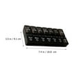 thumbnail image 3 of FRCOLOR 7-day pill boxes 2 Pcs 1 Set 7day Containers Simple Compartment (Black),7.4"X3.58"X1.22", 3 of 5