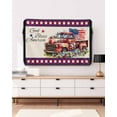 thumbnail image 5 of 4th of July Outdoor TV Cover 48 to 50 Inch Weatherproof, Independence Day Truck Red Blue Floral 600D Oxford TV Covers with Waterproof Zipper, Outside Flat TV Screen Protector Size 48"W x 30"H x 4.5"D, 5 of 7