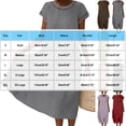 thumbnail image 3 of Gamivast Beach Dresses for Women Hollow Out Crew Neck Short Sleeve Summer Dresses Loose Vacation Dress Solid Shift Pockets Midi Casual Holiday Cover Up, 3 of 7