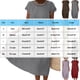 thumbnail image 4 of TaTaai Women's Spring Summer Solid Color Hollow Out Short Sleeve Round Neck Long Dress Fashion Casual Pocket Dress Gift, 4 of 8