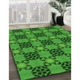 thumbnail image 3 of Ahgly Company Machine Washable Indoor Round Transitional Green Area Rugs, 5' Round, 3 of 7