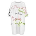 thumbnail image 4 of A Beautiful Queen in Her Pink And Green Sleepshirts For Sleeping Travels Loose Sleepdress Pajama Dress Soft Nightdress Sleepwear, 4 of 7