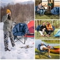 thumbnail image 7 of 2 Pack Oversized Heated Camping Chair, 3 Heating Levels Soft Padded Camp Chairs with Storage Bag, Portable Folding Outdoor Heated Moon Chair for Lawn Patio Beach and Picnics, 7 of 7