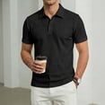 thumbnail image 2 of StSilkitty Men's Short Sleeve Casual Golf Shirts Collared Button Textured T Shirt Soft Breathable Vacation Tops, 2 of 6