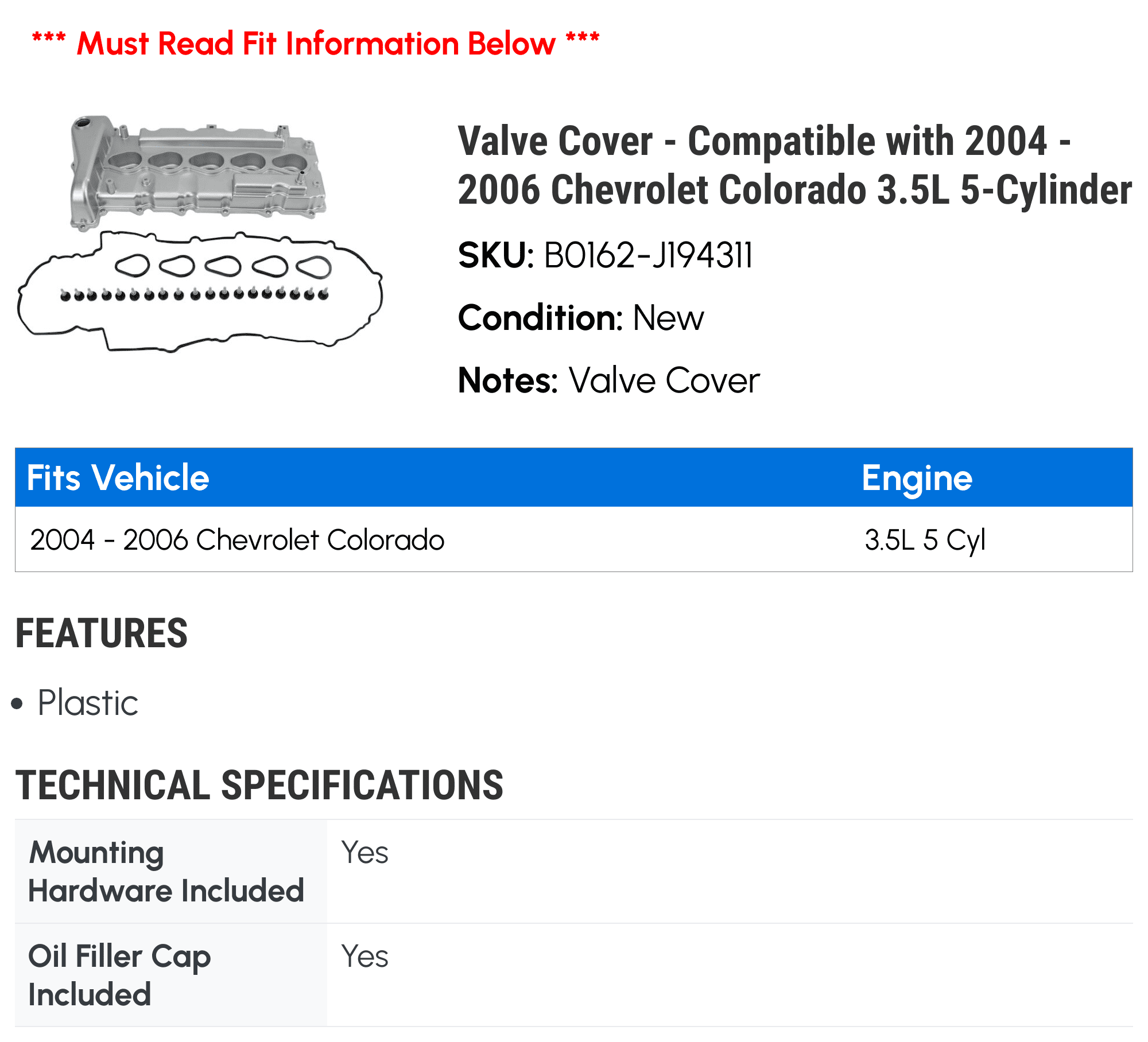 2004-2006 Chevy Colorado GMC Canyon 2006 Hummer H3/Isuzu I-350 Catalyt - View #5