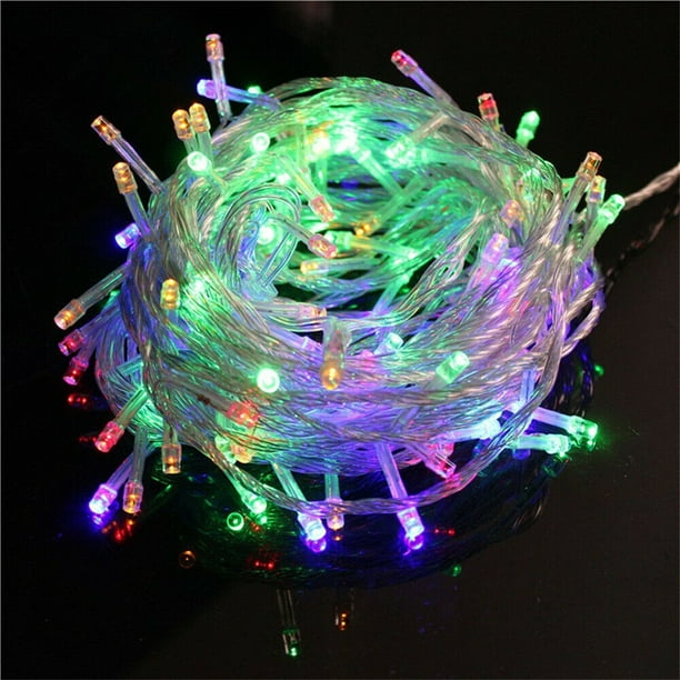 Lolmot -Fée String Lumières 100 A Mené le Mariage de Noël Décoration de Fête de Noël en Plein Air