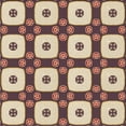 thumbnail image 1 of Ahgly Company Machine Washable Indoor Square Transitional Chestnut Brown Area Rugs, 6' Square, 1 of 7