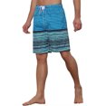 thumbnail image 4 of NOMADIC NOOK Men's Color Block Stripes Pattern Drawstring Waist Swimwear Shorts 2 Pack, 4 of 5