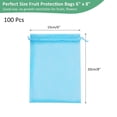 thumbnail image 3 of Bolsas de Protección de Frutas Uxcell 100 Pack - Bolsas de Malla para Frutas de 6x8 Pulgadas con Cierre de Cordón Aplicables a Plantas (Azul Lago), 3 of 7