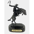 thumbnail image 2 of Frederic Remington Solid Bronze Bronco Buster Statue Sculpture - Baby Size, 2 of 4