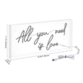 thumbnail image 6 of All You Need Is Love 23.63" X 11.75" Contemporary Glam Acrylic Box USB Operated LED Neon Light, Pink, 6 of 7