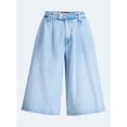 thumbnail image 5 of Devil Wears Prada Scoop Collection Women's and Women's Plus Denim Pleated Culottes, Sizes 0-26W, 5 of 5