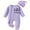 Purple Hello, variant on WIBACKER Newborn Baby Girl Ribbed Romper with Mittens Cuffts Infant Boy Jumpsuit Hat 2Pcs Coming Home Outfit