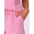 thumbnail image 4 of DARING DIVA Pajama Short Sleeve Lounge Set Elastic Shorts Sleepwear S Pink, 4 of 6