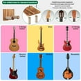 thumbnail image 4 of SONGAUN Guitar Wall Mount with Shelf,2Pack Wooden Guitar Holder Hanger Hook Multifunctional Rack Bracket Stand Easy Install for Electric Guitar Bass Acoustic Ukulele Violin Mandolin, 4 of 8
