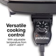 thumbnail image 3 of Electric Skillet with Lid, Nonstick Cooking Surface for Frying, Sauteing, Simmering and Braising, Adjustable Temp 200° to 400° F, Black, 3 of 7