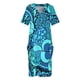 thumbnail image 4 of Vestido de noche holgado con bolsillos y estampado psicodélico hippie de los años 60. Ropa de mujer., 4 of 7