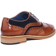thumbnail image 3 of JUSTINREESS Bryan Men's Lace Up Leather Brogue Shoes In Brown Size 9, 3 of 6