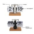 thumbnail image 4 of Flip Clock, Retro Vintage Flip Desk Clock, 12 Hours Large Number Auto Flip Desk Table Clock, Battery Powered Mechanical Clock for  Decoration, 4 of 8
