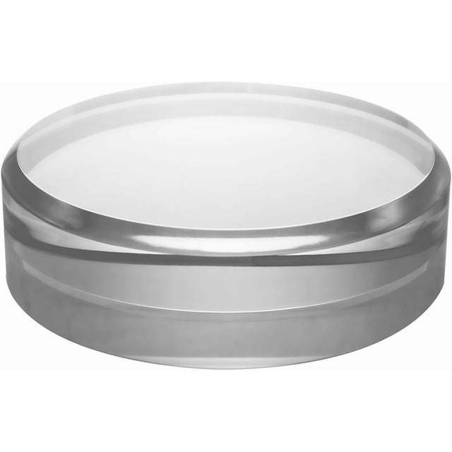 CiaoHER 1in Thickness Beveled Acrylic Disc Display Block Clear Polished Round Pedestal Stand Riser (1pack 6'' disc)