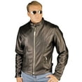thumbnail image 4 of Reed Men's Leather Motorcycle Jacket 3XL Black, 4 of 8