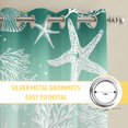 thumbnail image 6 of Green Ombre Coastal Kitchen Curtains Window Panels, Sea Nautical Summer Beach Starfish Coral Insulated Window Treatment Curtain, Grommet Curtains for Bedroom/Living Room/Bathroom, 2 Piece 42"Wx45"L, 6 of 8