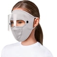 thumbnail image 2 of Helii Men Women Full Face Sun Mask with Detachable Goggles, UPF 50+ Breathable Mesh Face Shield UV Protection for Cycling Running Hiking, Anti Dust Wind Cover for Outdoor Sports Light Ashy,One Size, 2 of 4