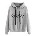 thumbnail image 1 of Gibobby Tops Mujeres Casual Casual de mujeres con capucha larga - Sudor de mangas Mujeres Hoodies & Sudaderas （Gris， L), 1 of 3