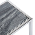 thumbnail image 4 of Kate and Laurel Jaspur Modern Drink Table, Gray and Silver, Decorative Glam Marble Accent Table for Display and Storage, 4 of 6
