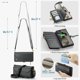 thumbnail image 4 of Bandolera para Samsung Galaxy S25 Ultra Case Wallet 【Bloqueo RFID】con Ranura para Billetes con Cremallera y 10 Tarjeteros,Correa magnética para Hombro y muñeca de Cuero PU Suave, 4 of 10