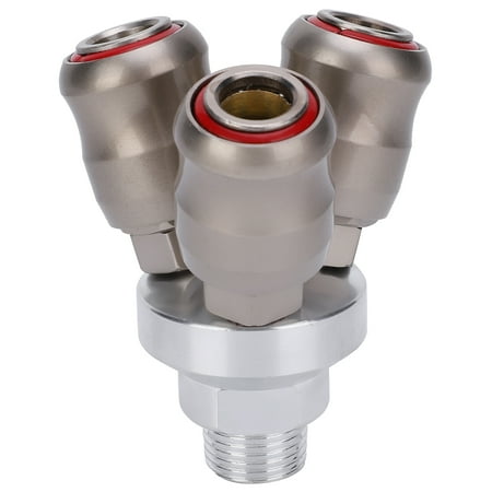 

3 Way Quick Coupler Quick Coupler Self-Locking For Pneumatic Pipe Connections Air Compressors Air Drills Pneumatic Screwdrivers